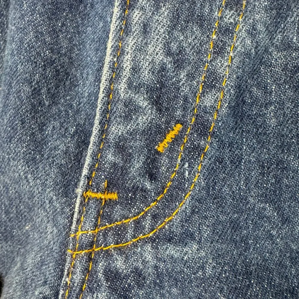 Levis Vintage 70s 20517 0217 Bootcut Dark Wash Jeans 35”X33” Orange Tab